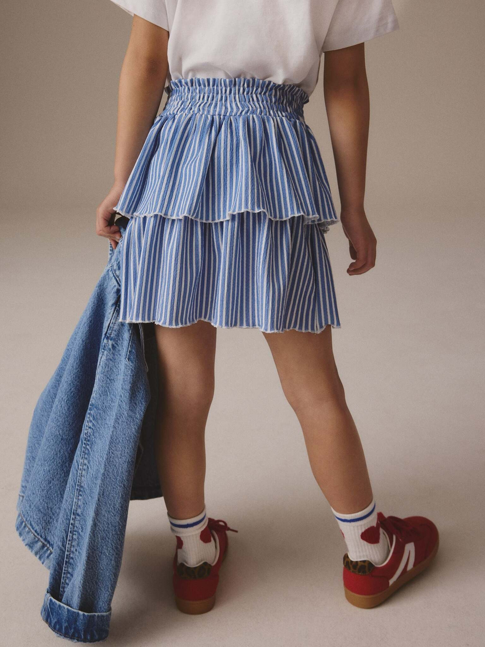 Юбка для девочки Next AY3-437, Синий, Белый