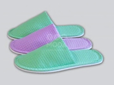 Тапочки домашние женские верх вафельное полотно, подклад вафельное полотно, р-р. 38