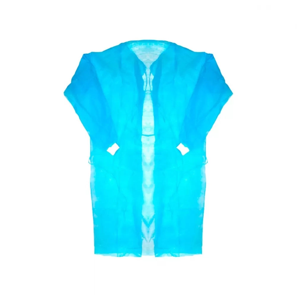 Халат хирургический нестерильный Лайт Тип-2 рукав-манжета 140 см плотность 42 ворот на липучке размер 60-62 5 шт