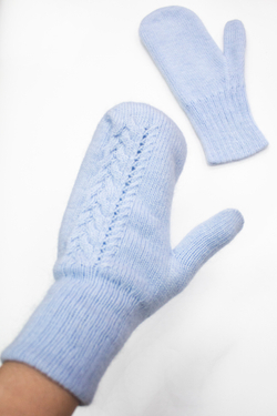 Варежки В028-04 голубые
