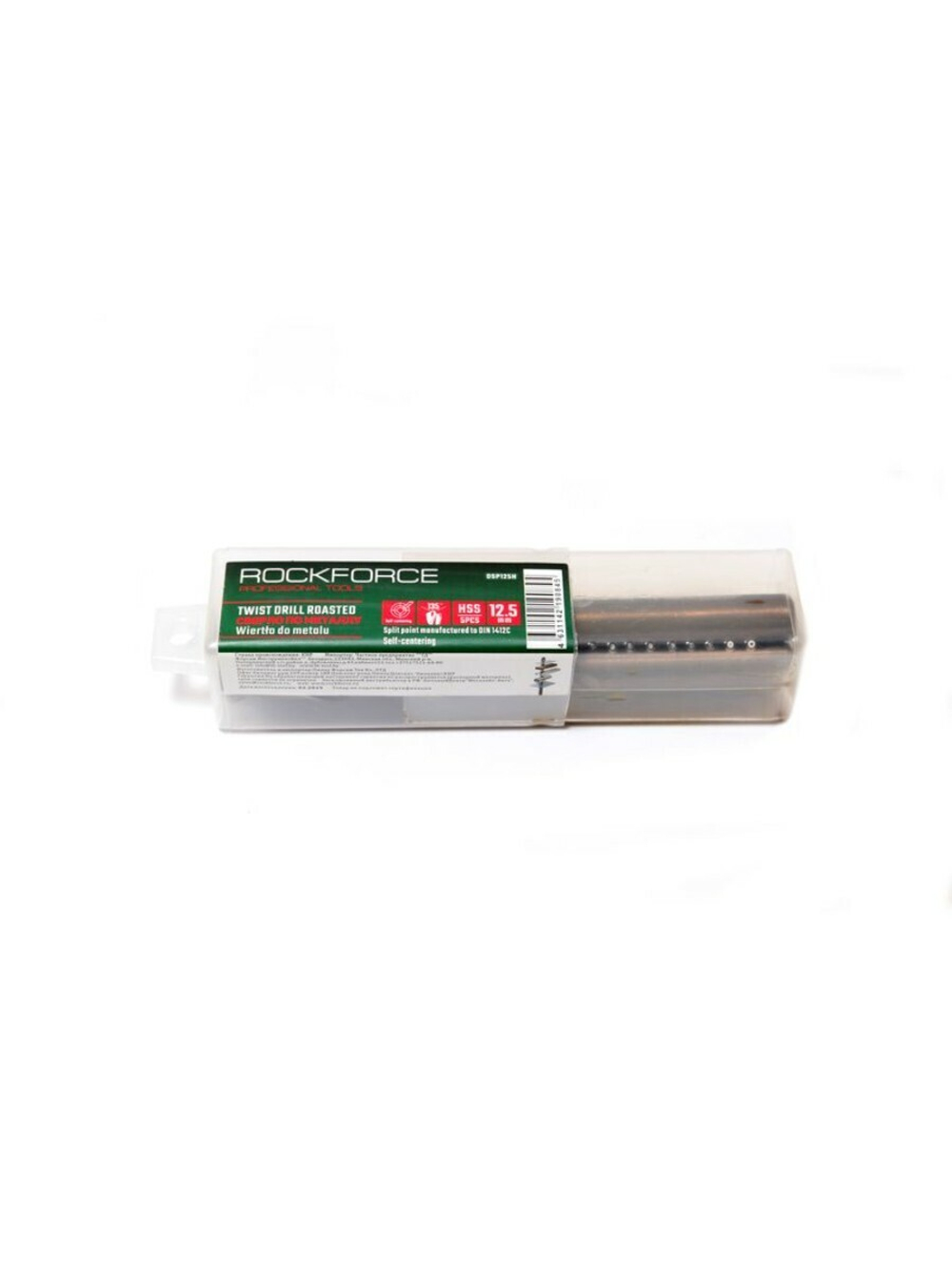 Сверло по металлу 11.5мм HSS+Co(5шт), в пластиковом футляре RockForce##Rock FORCE RF-DSP115H
