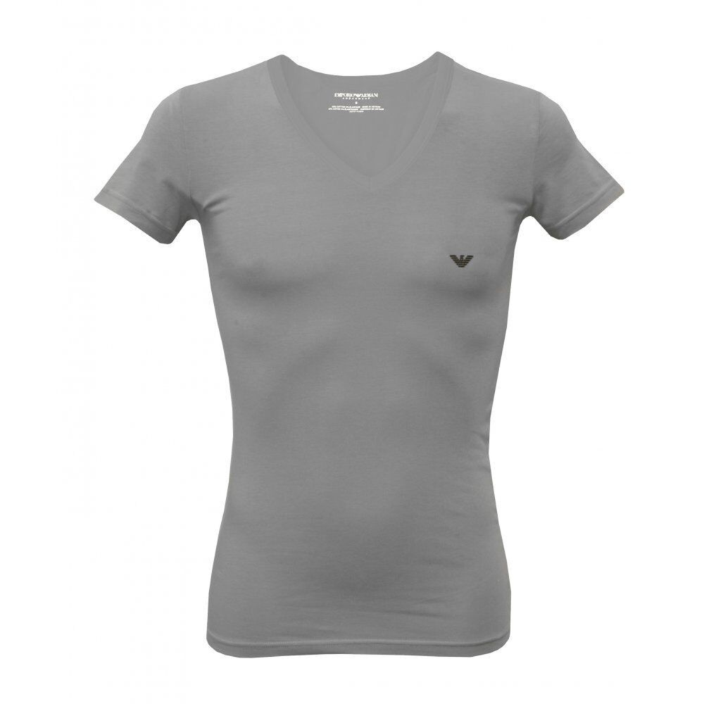 Набор мужских футболок V NECK 2в1 (черный, серый) Emporio Armani 111512_CC717 03320