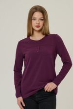 Лонгслив женский фиолетовый