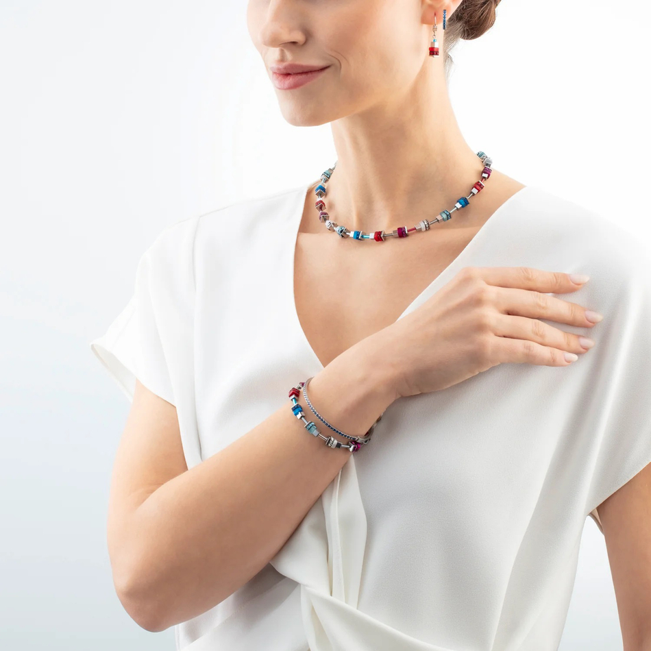 Серьги Coeur de Lion Hoop Blue-Silver 15мм 0146/23-0717