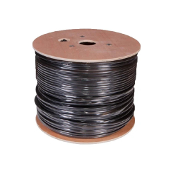 Витая пара Rexant (01-0344) Кабель витая пара SF / UTP, CAT 5e, PE, 4PR, 24AWG, OUTDOOR, SOLID, черный, 305м