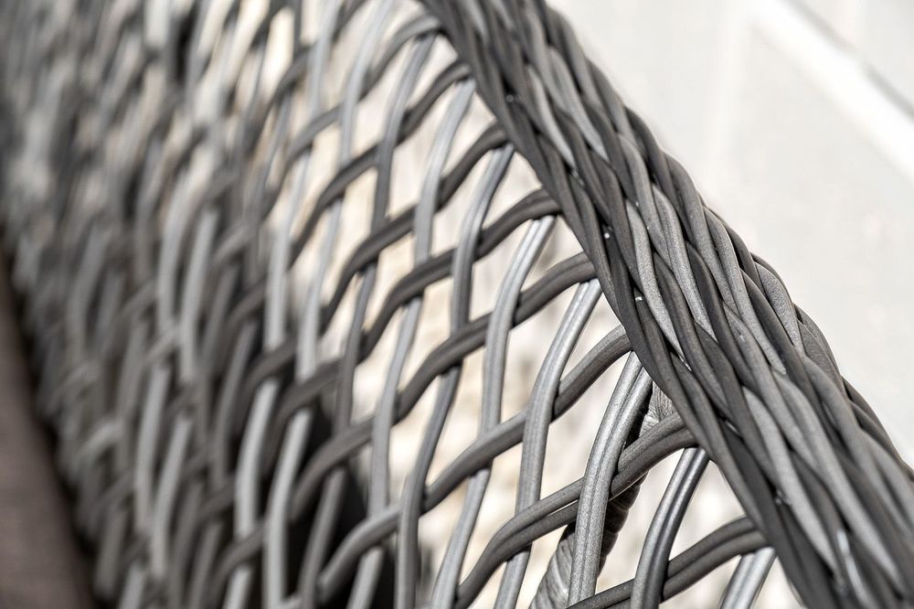 "Латте" диван двухместный из искусственного ротанга, цвет графит