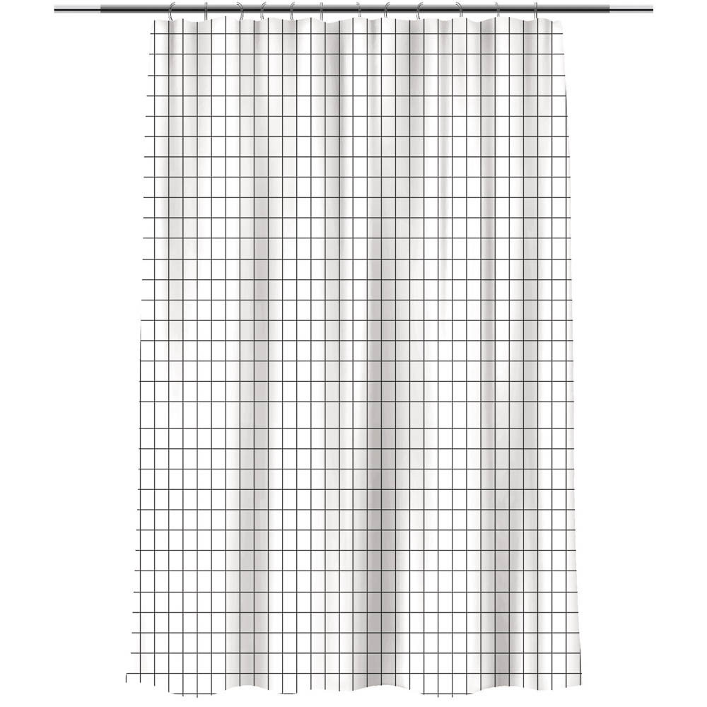 Шторка для ванной тм VETTA Квадро, ПЕВА 60г/м2, 180x200см, белый цвет