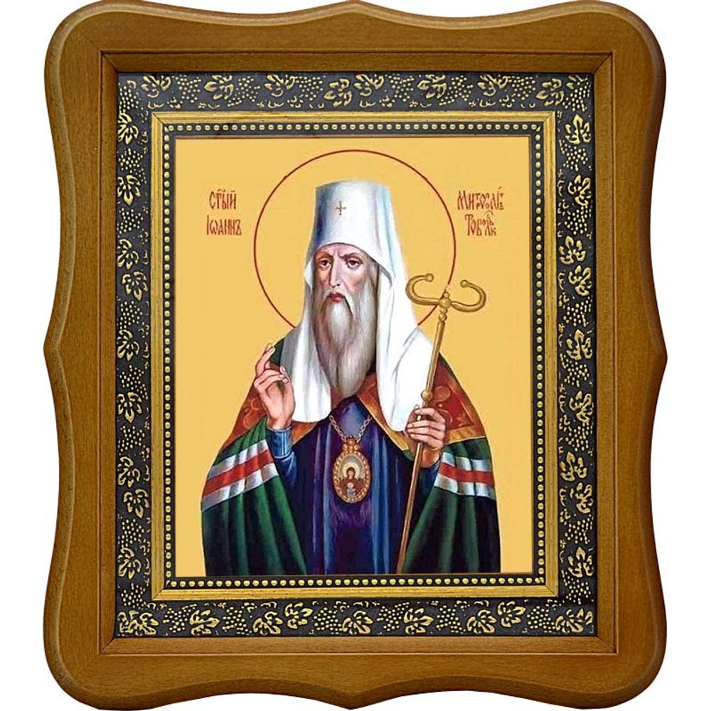 Иоанн Тобольский Святитель митрополит. Икона на холсте.