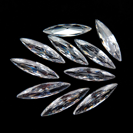 Фианит узкий наветт, Crystal White