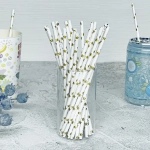 Трубочка для коктейля «Звёзды» 19,5 см d-6 мм (набор 25 шт), золото