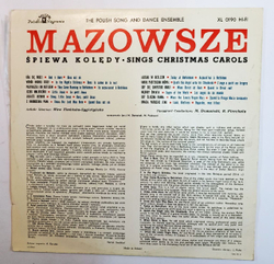 Винтажная виниловая пластинка Mazowsze Spiewa Koledy (Sings Christmas Carols) (Poland 1964)