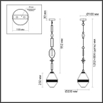 5441/1A ODL_EX Подвес G9 LED 6Вт 220В IP20 PENDANT