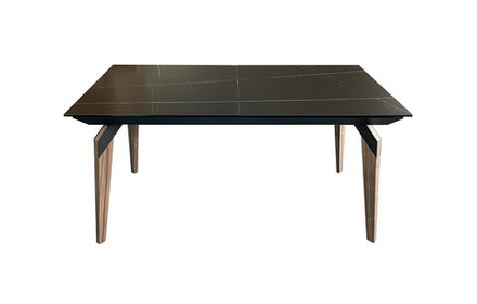 Стол обеденный Ist Casa раскладной Лацио, 160(210)х90х76 см, черный мрамор