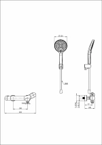 Смеситель для душа с термостатом WONZON & WOGHAND T-1000 WW-B2057-A-CR хром