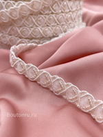 Тесьма белая с плетением 12,7 мм