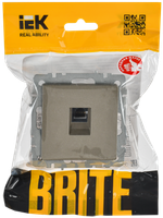 BRITE Розетка компьютерная RJ45 кат.6 РК11-БрШ шампань IEK
