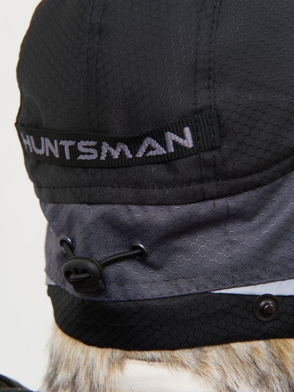 Шапка ушанка зимняя Полюс V-2 с маской ткань Cell цвет Серый/Черный