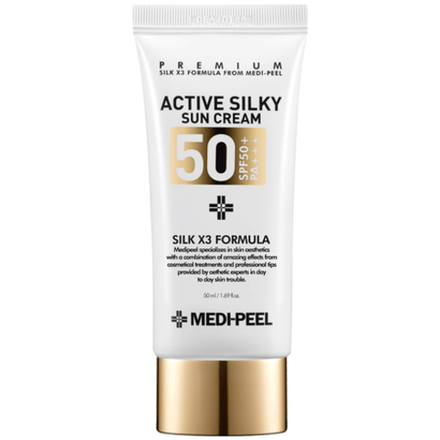 MEDI-PEEL Антивозрастной солнцезащитный крем с пептидами Active Silky Sun Cream SPF 50+ PA+++ 50 ml.