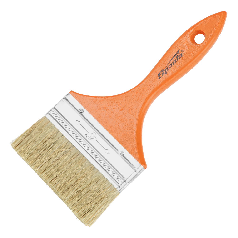 Кисть плоская Slimline 4" (100 мм) натуральная щетина, деревянная ручка Sparta 824455