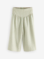 Брюки широкие для девочки Next E49-516, Бежевый, Зеленый