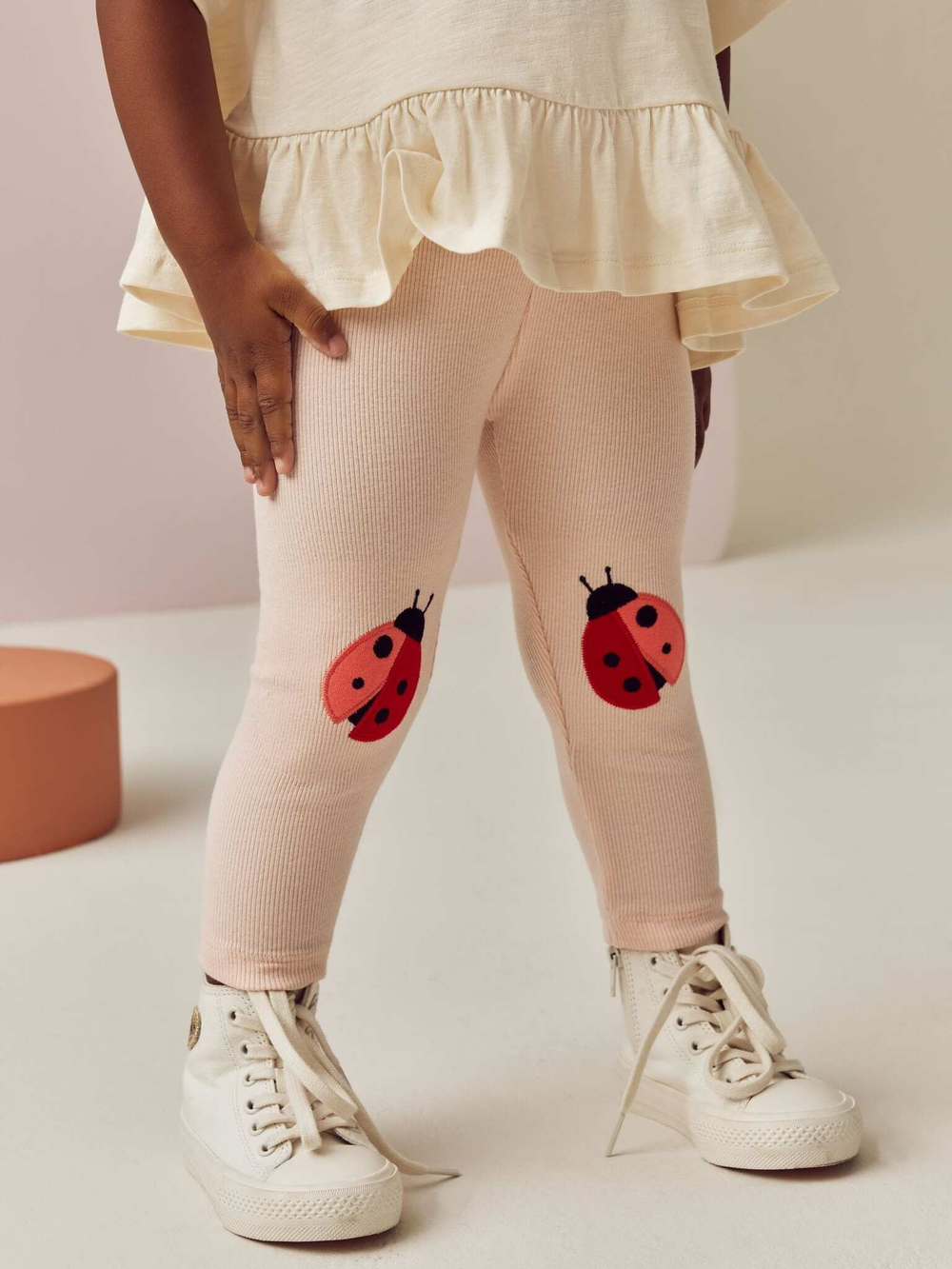 Легинсы с вышивкой для девочки Next E51-662, Розовый