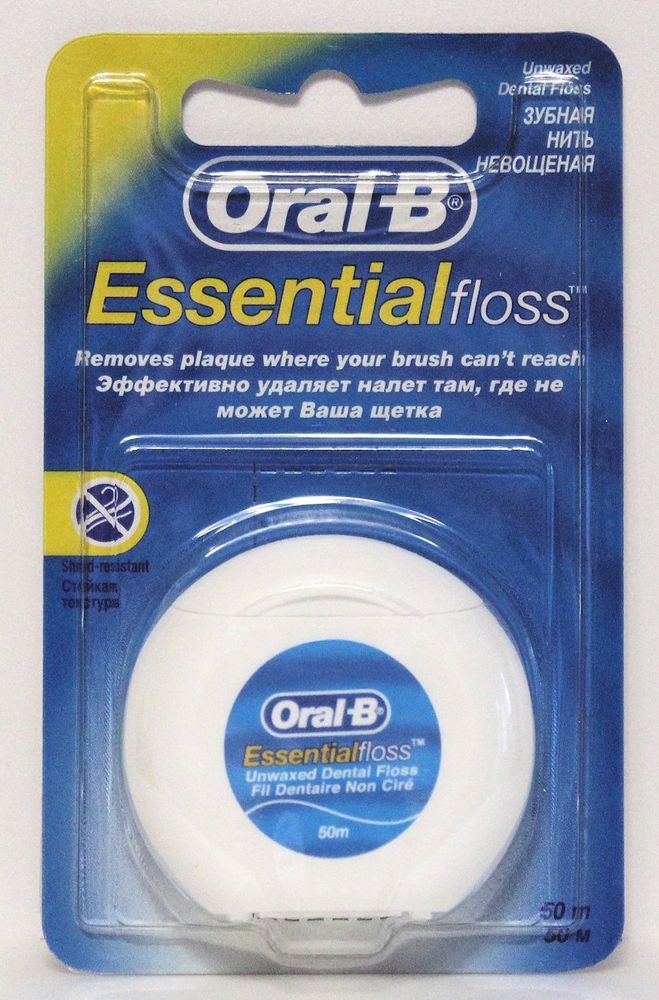 Oral-B зубная нить Unwaxed Dental Floss зубная нить Не вощеная