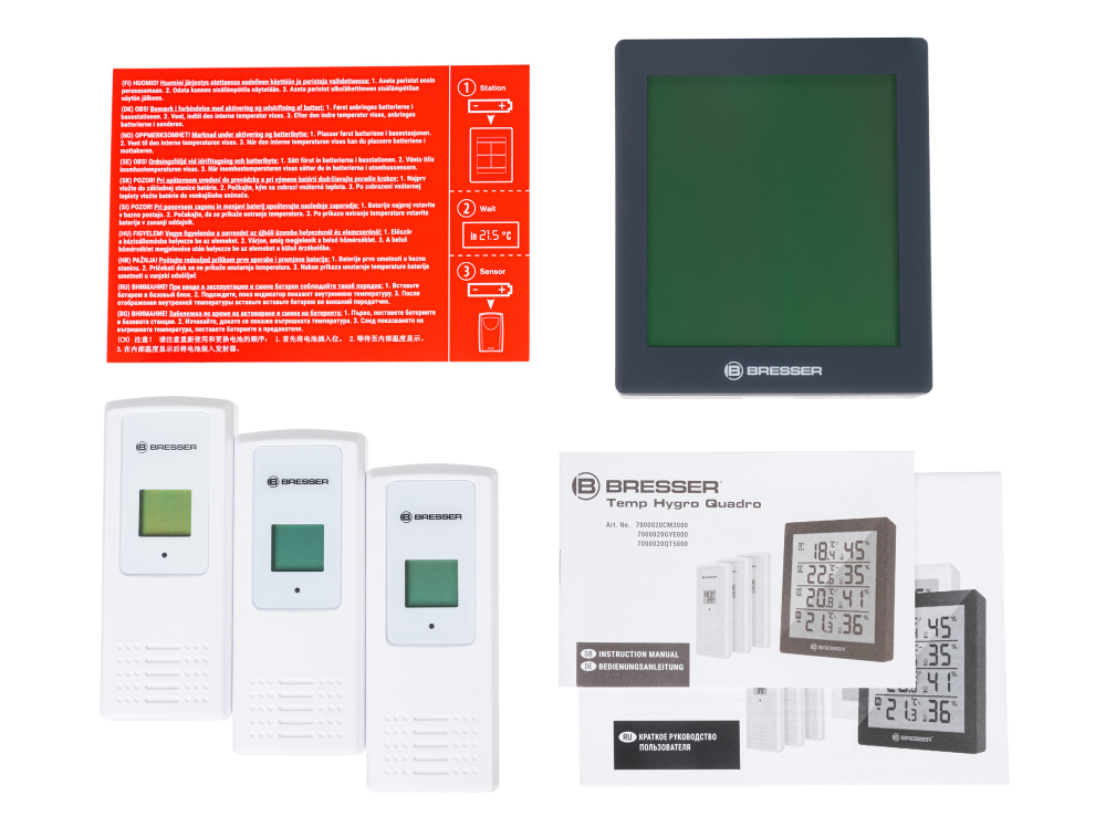 Метеостанция Bresser Temeo Hygro Quadro, серая