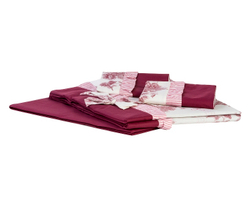 Постельное белье 2 спальное евро Old Florence Амели бордовое Италия фото