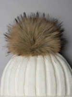 Шапка зимняя детская с помпоном на завязках и снуд