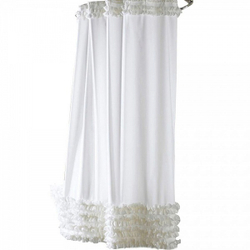 Шторка для ванной 200х220 Carnation Home Fashions Ruffles RUF220W