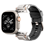 Ремешок Spigen DURAPRO ARMOR APPLE WATCH 4 / 5 / 6 / 7 / 8 / SE / ULTRA (42 / 44 / 45 / 49 MM) BLACK (двухслойный ремешок за счёт использования двух материалов нейлона и ТПУ; металлические соединители)