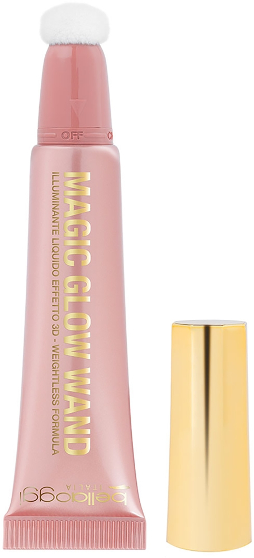 bellaoggi Magic Glow Wand - Розовый крем-хайлайтер для лица и шеи оттенок Enchanting pink, 11 ml