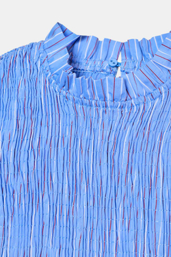 ZARA РУБАШКА В ПОЛОСКУ ИЗ ТКАНИ «ВАФЛЯ», ЭКРЮ/КРАСНЫЙ