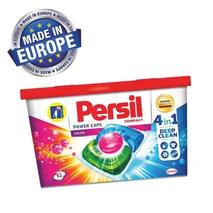 Капсулы для стирки Персил Power Caps Колор 4в1, для цветного, 21 капсул