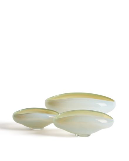 Ваза Nodila из белого стекла, 30 x 21 см