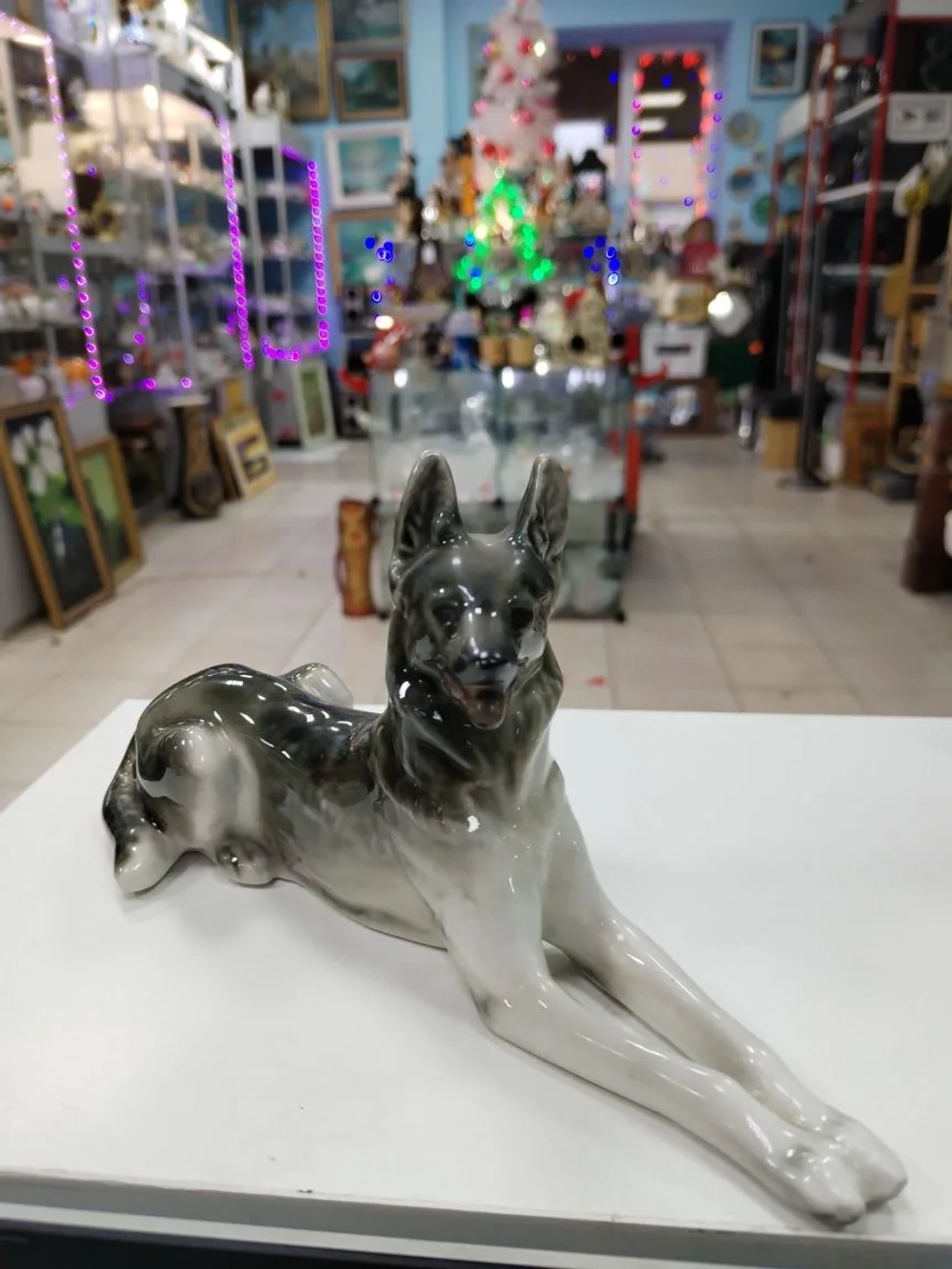Статуэтка собака овчарка лфз
