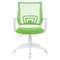 Кресло BRABIX &quot;Fly MG-396W&quot;, с подлокотниками, пластик белый, сетка, салатовое, 532403