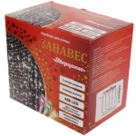 Гирлянда для улицы ЗАНАВЕС «Мерцание» ш2* в3,0 м 480 ламп LED, прозрач.пров,1 реж.,IP-54, Мультицвет, белый мерцает (возможность соединения)