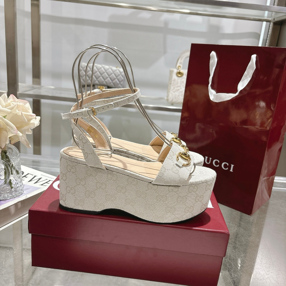 Gucci Horsebit Flatform Sandal