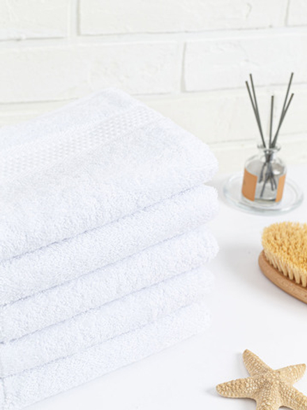 Полотенце махровое, г/к, 100х150, арт. 100-150 BS, 400 гр/м2, цвет: 024-белый,
