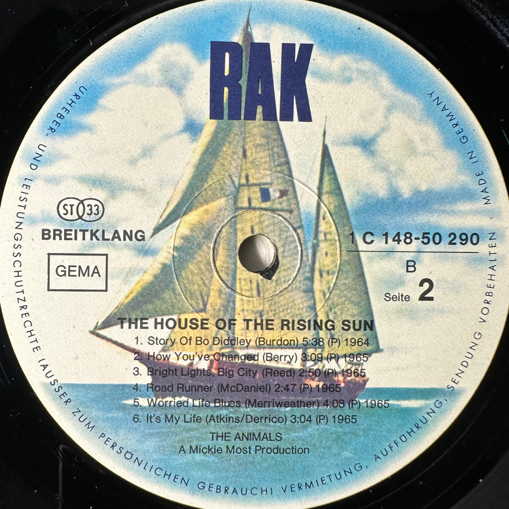 The Animals ‎– The House Of The Rising Sun 2LP (Германия 1972г.)