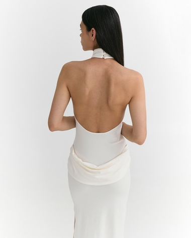 трикотажное платье с драпировкой