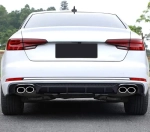 Карбоновые диффузор заднего бампера для AUDI A4 S4 B9 2018 - 2019 Ауди аэродинамический обвес