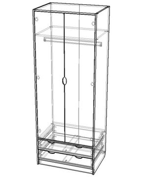 Шкаф ГРАНД-ЛАВОРО-5 /800*2100*553/ дуб бунратти / дуб бунратти