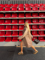 Утепленное пальто со съемным шарфом BISCUIT