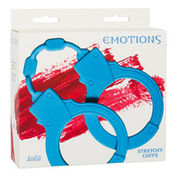 Голубые силиконовые наручники Lola Games Stretchy Cuffs Turquoise 4008-03Lola