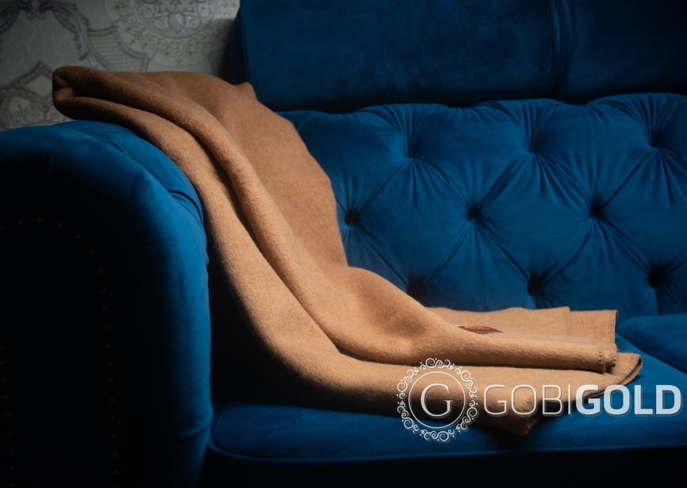 Одеяло тканое из верблюжьей шерсти 150х200 см. - GOBI SUN