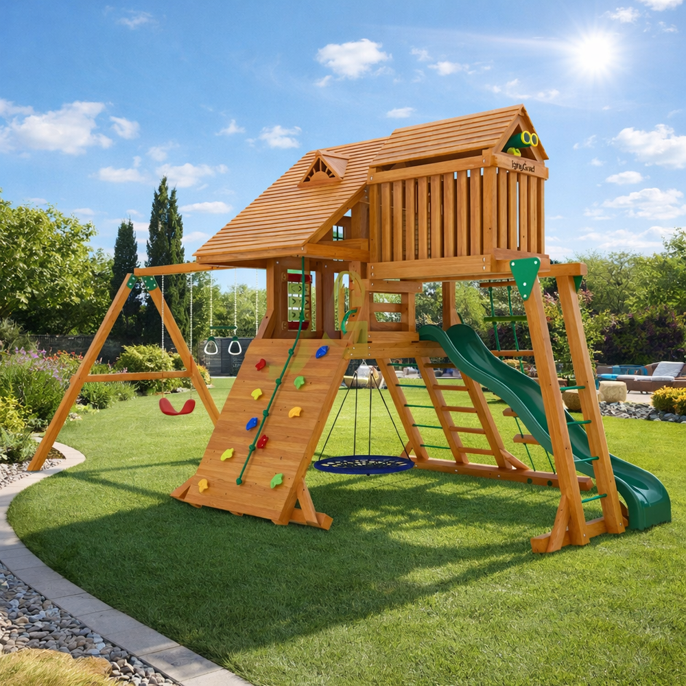 Детская деревянная площадка Крепость Фани Deluxe