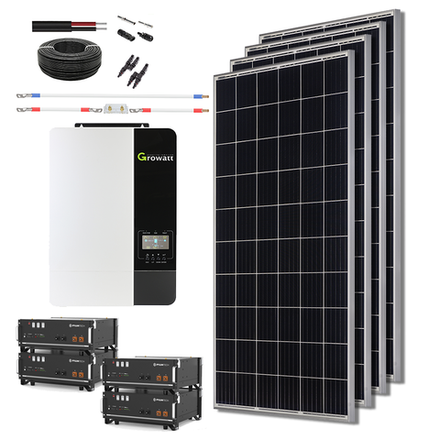 Гибридная Солнечная Электростанция 5 кВт 400Ач LiFePO4 [СЭС-6160-400-5000-LiFePO4]