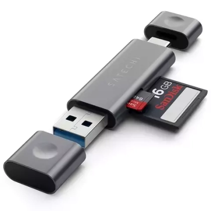 Картридер CR-1741 USB/Micro/Tupe-C Mcdodo space grey